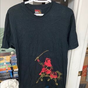 Samurai Centaur Graphic T-Shirt - Black